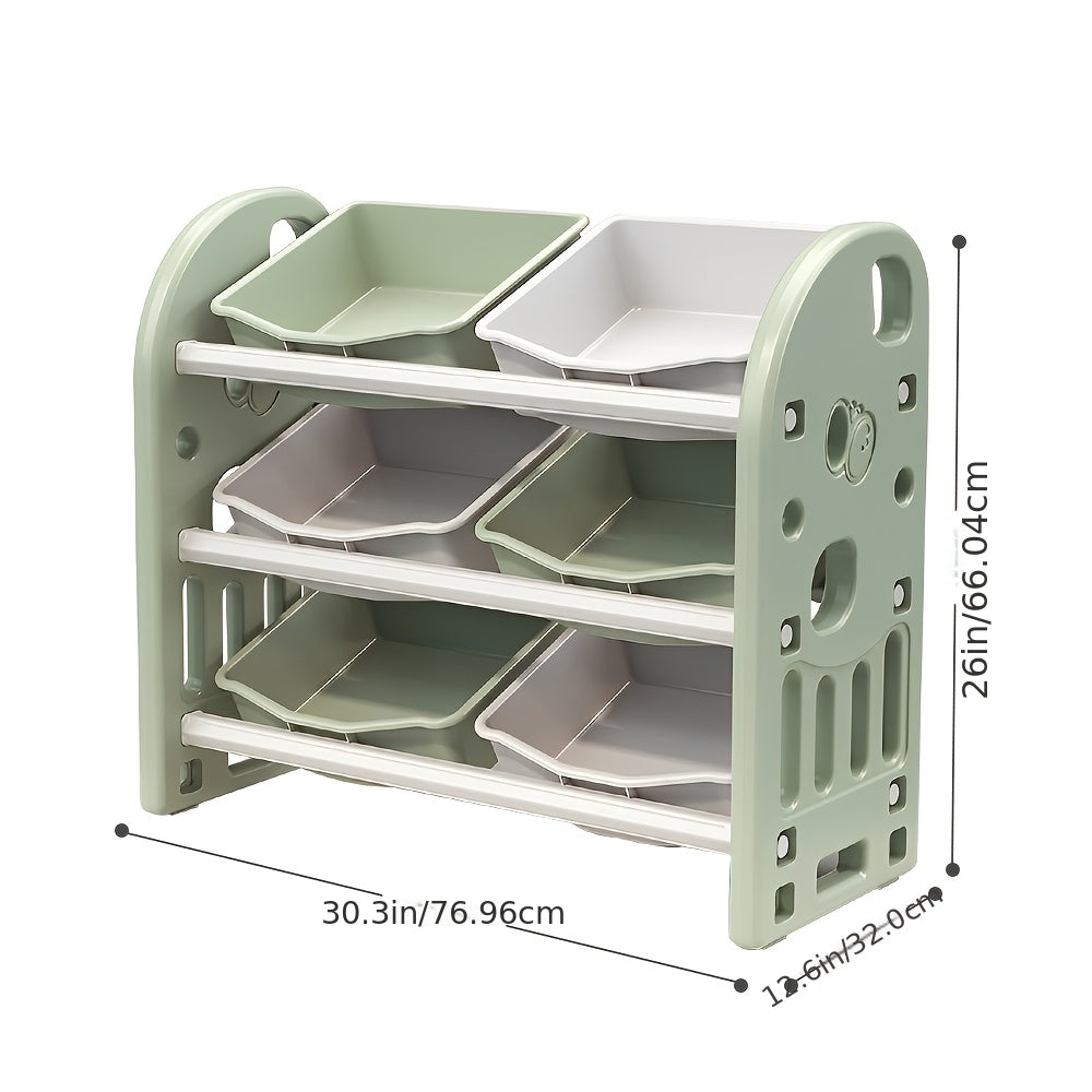 Storage Rack, Open Storage Box, Compartment Classification Storage Basket, Book And Clothing Organizing Box, Large Capacity Shelf Component Storage Cabinet, Multi-layer Classification, Used for Game Room, Bedroom, Living Room - Gray