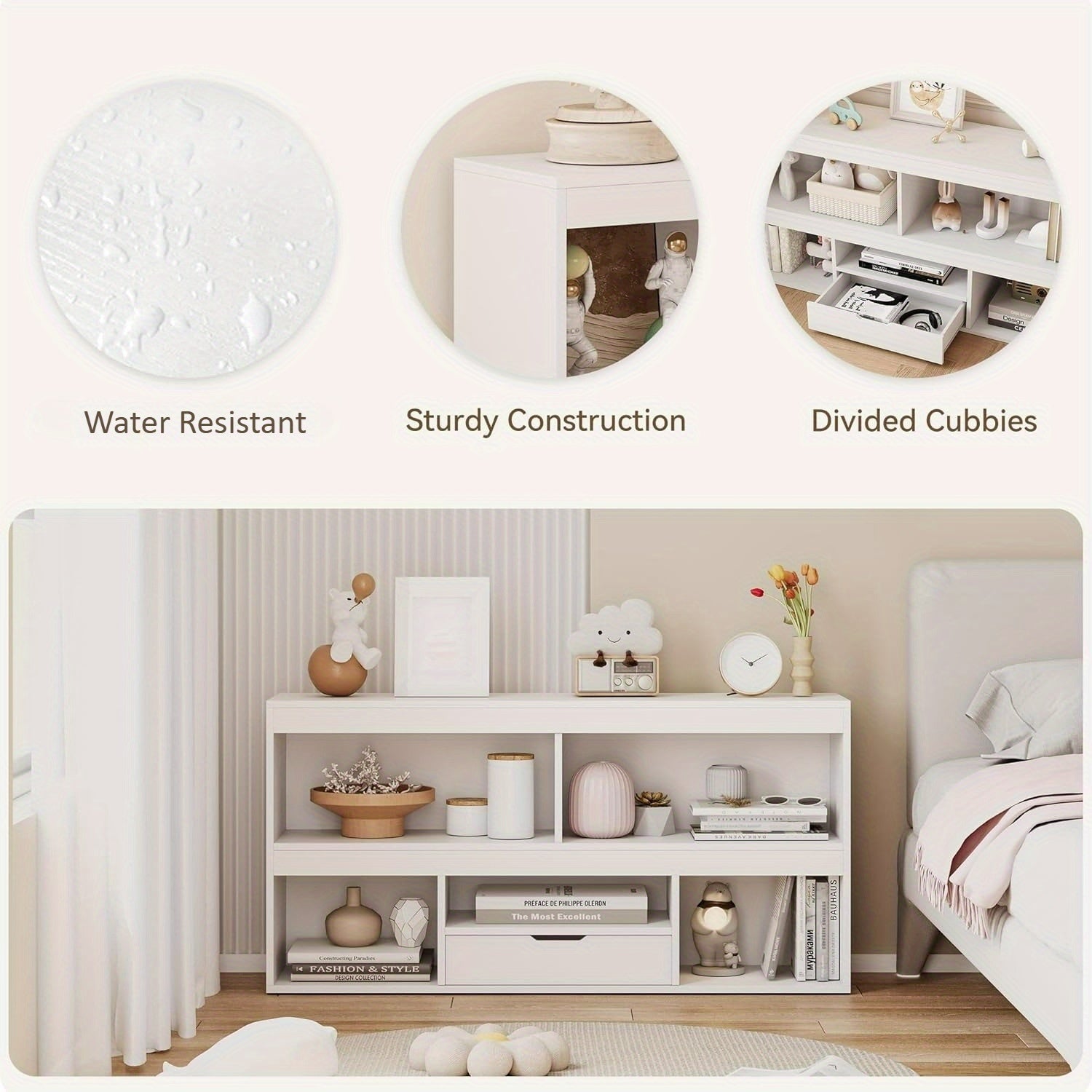 6-Cube Organizer And Storage Solution for, Versatile Bookshelf And Storage Bins, Storage Cabinet, Drawer Units for Educational Settings, Classrooms, And Play Areas