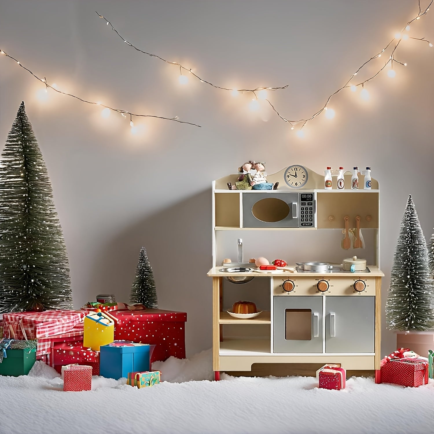 5-Compartment Kids Storage Rack | High-Quality Bookshelf and Toy Organizer, Funny Kitchen Shape, Ideal for Classroom, Kindergarten, Playroom, and Daycare - HILIROOM