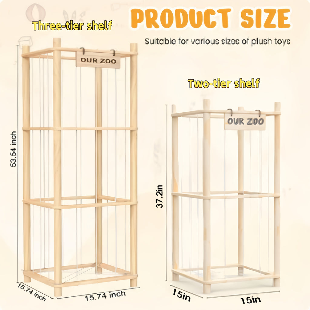 Large-capacity Doll Storage Rack, Wooden Storage Rack, Easy To Install, Space-saving, Simple And Beautiful, Suitable For Game Rooms, Bedrooms And Living Rooms