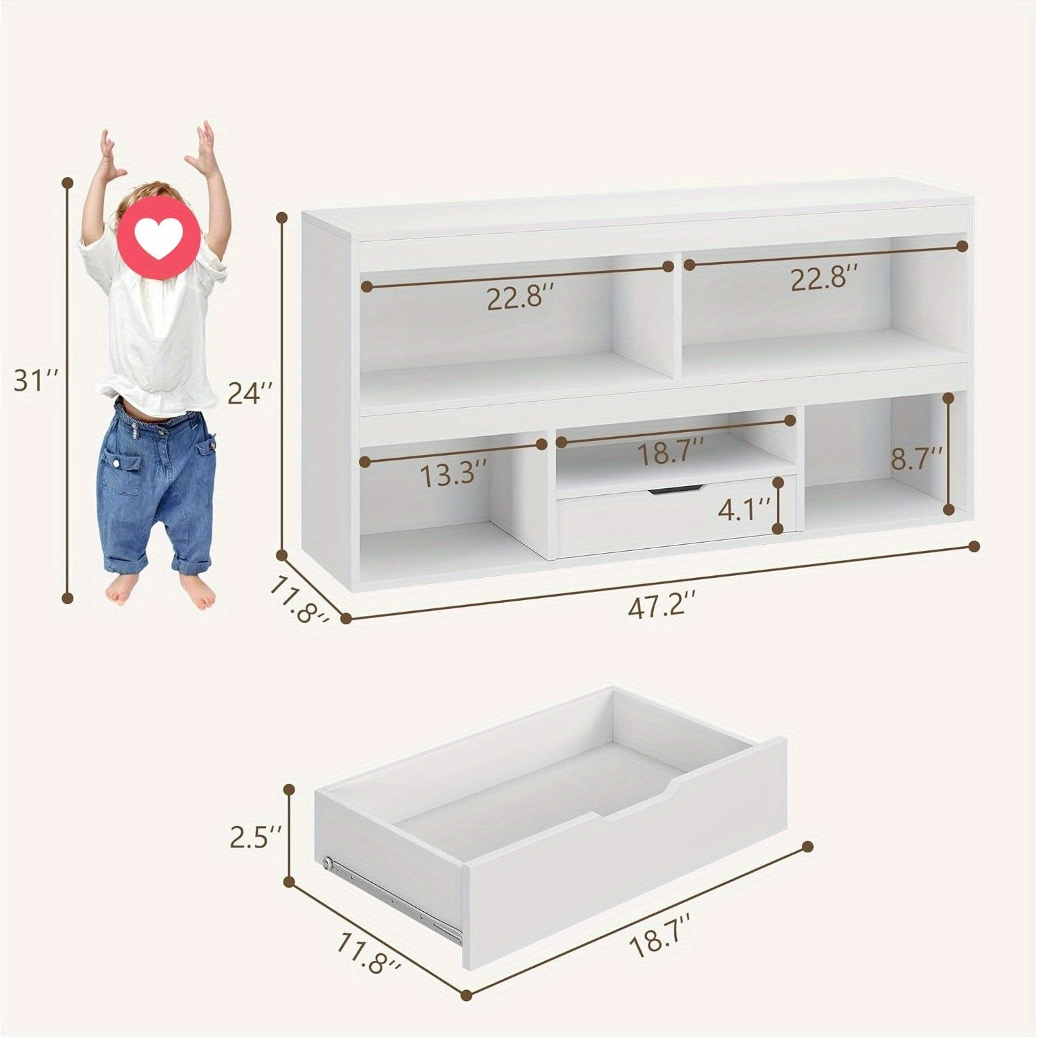 6-Cube Organizer And Storage Solution for, Versatile Bookshelf And Storage Bins, Storage Cabinet, Drawer Units for Educational Settings, Classrooms, And Play Areas