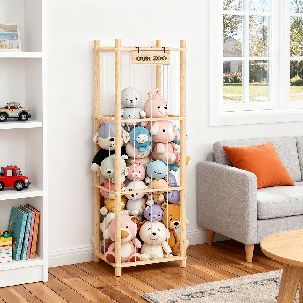 Large-capacity Doll Storage Rack, Wooden Storage Rack, Easy To Install, Space-saving, Simple And Beautiful, Suitable For Game Rooms, Bedrooms And Living Rooms