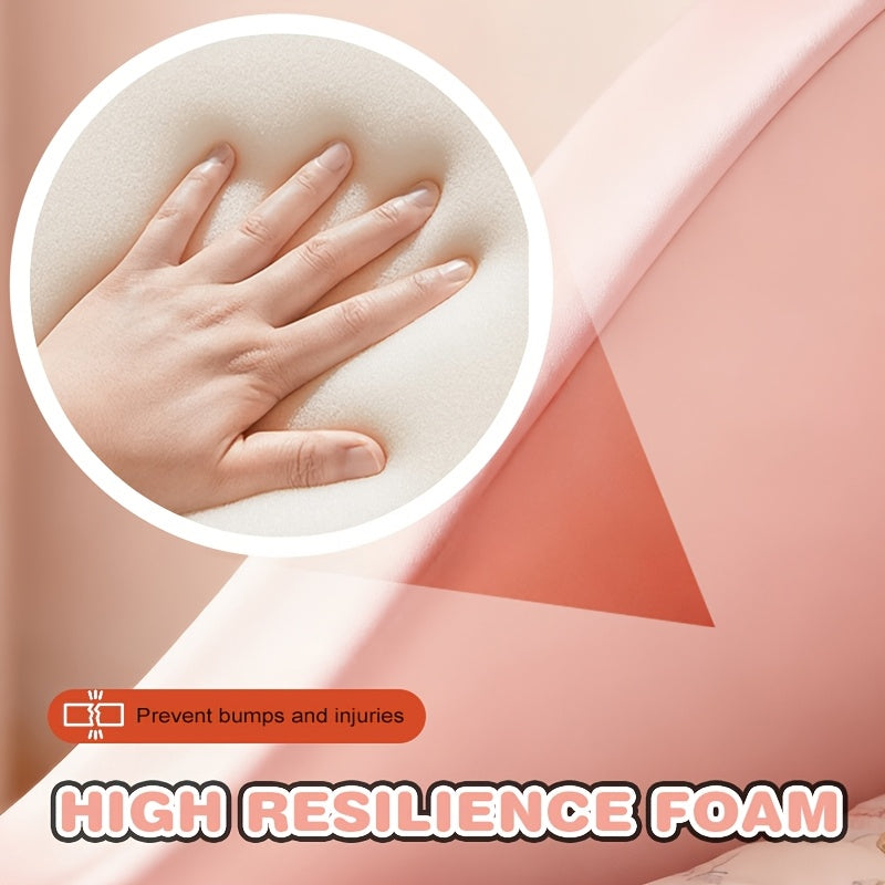 Toddler Floor Bed With Removable Safety Rails | Suitable For Both Boys And Girls, Standard Crib Size, Safety-Padded, Low Profile Design, Grey, Pink Colors, Design, Assembly Required, Unfinished Finish.